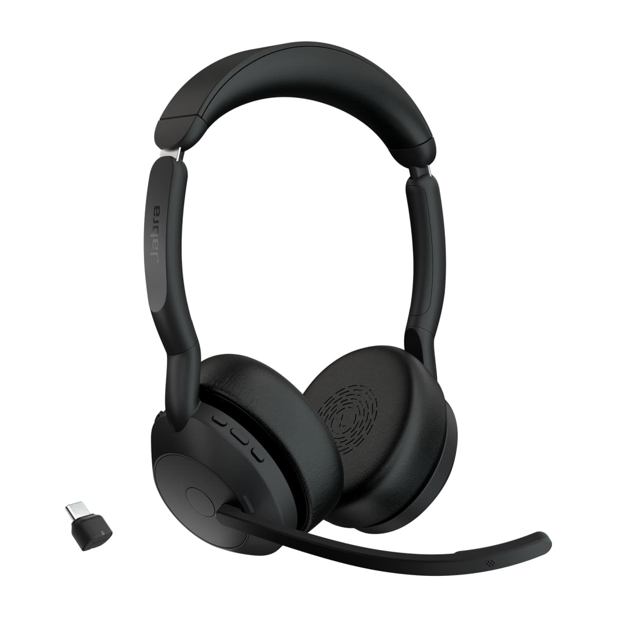 Jabra Evolve2 55 Stereo ANC USB-C BT-USB Bezdrát Černá