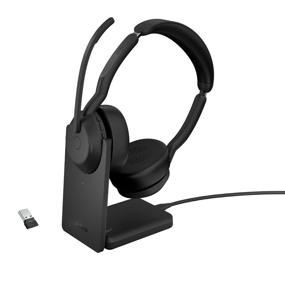 Jabra Evolve2 55 Stereo ANC USB BT-USB Bezdrát Stand Černá