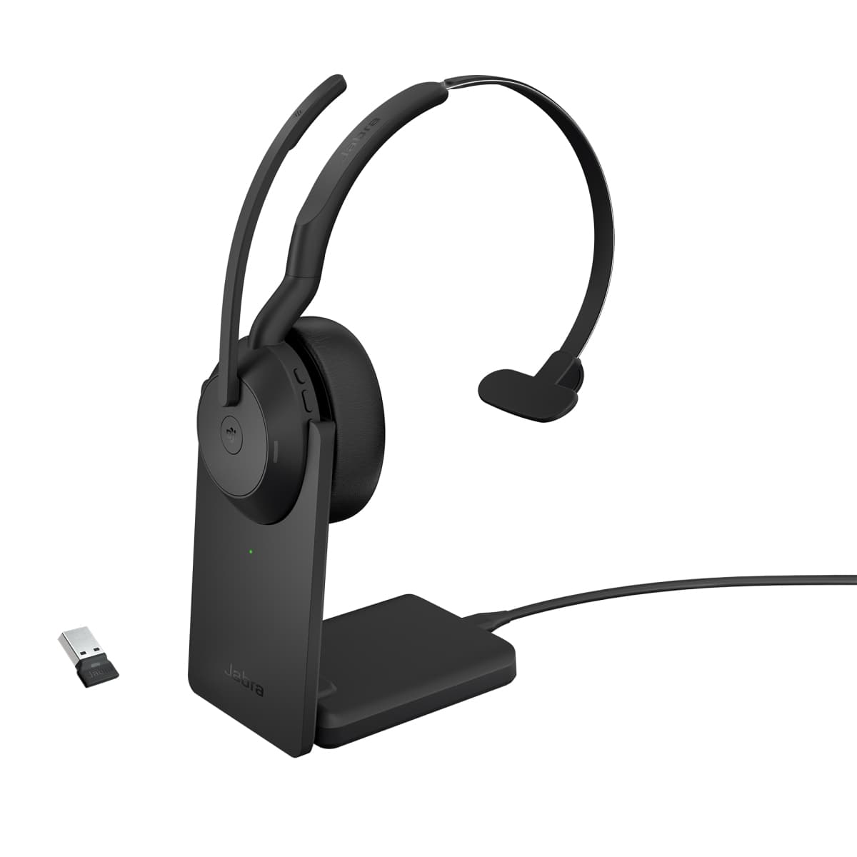 Jabra Evolve2 55 Mono ANC USB BT-USB Bezdrát MS Stand Černá