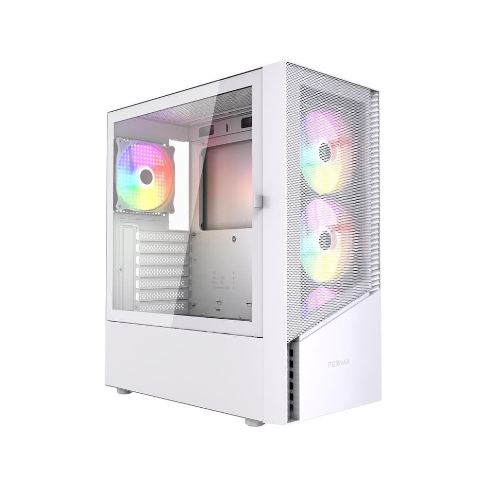 GEMBIRD Fornax 4300W Midi Tower Transpar. Bílá
