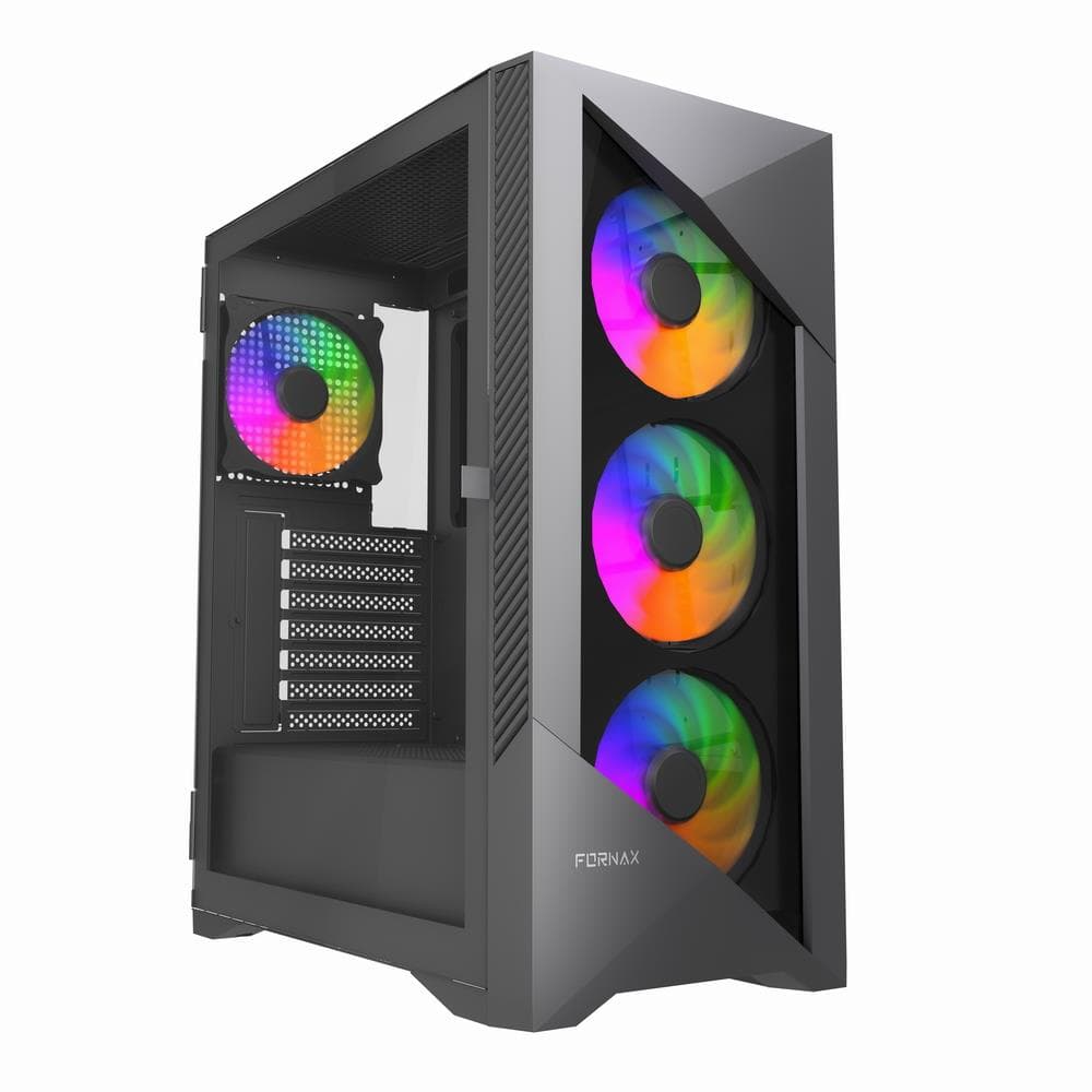 GEMBIRD Fornax 900 Midi Tower Transpar. Černá