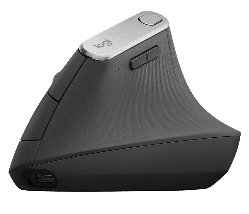 Logitech MX Vertikální Optická Pro praváky 4 000 DPI Drátová+bezdrátová Černá