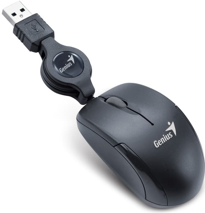 GENIUS Micro Traveler V2 Cestovní Optická 1 200 DPI Drátová USB Černá