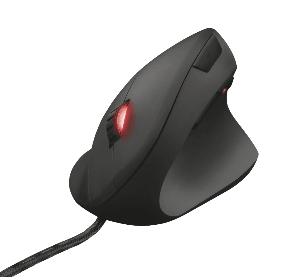 TRUST GXT 144 Rexx Vertikální Optická Pro praváky 6 000 DPI Drátová USB Černá