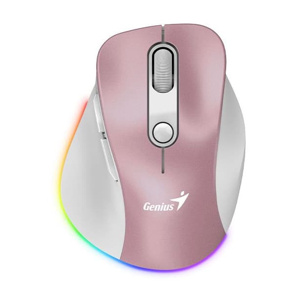 Genius Ergo 9000S Pro Ergonomická Optická Pro praváky 2 400 DPI USB+BT Růžová