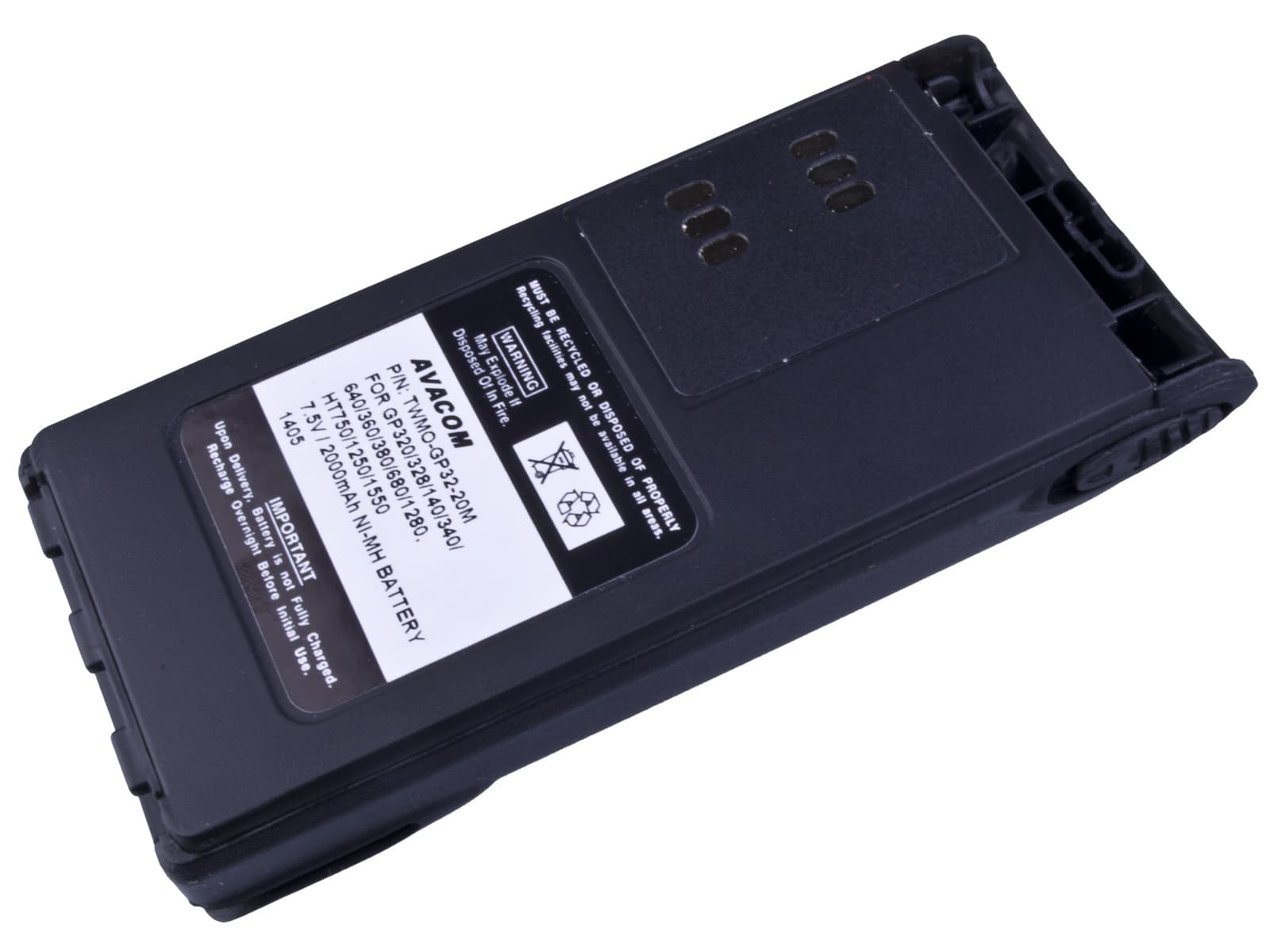 Baterie AVACOM Motorola GP320 340 360, HT750 1250 - WARIS Ni-MH 7,5V 2000mAh