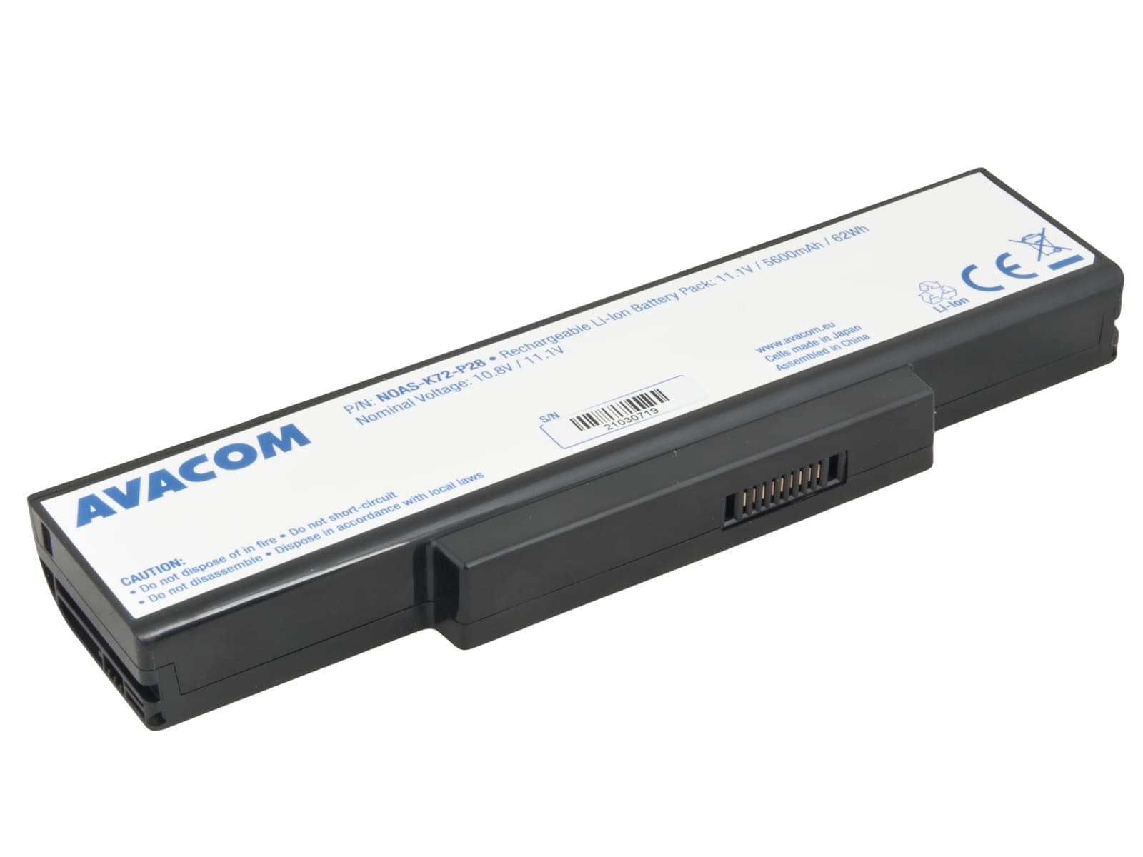 Baterie AVACOM pro Asus A72 K72 N71 N73 X77 Li-Ion 11,1V 5600mAh