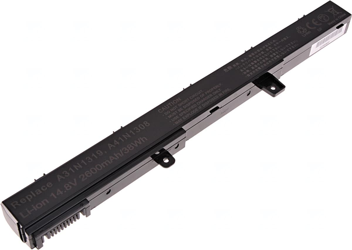 Baterie T6 Power pro Asus X451, X551, F551, P551, R411, R512, RX551, F451, 2600mAh, 38Wh, 4cell