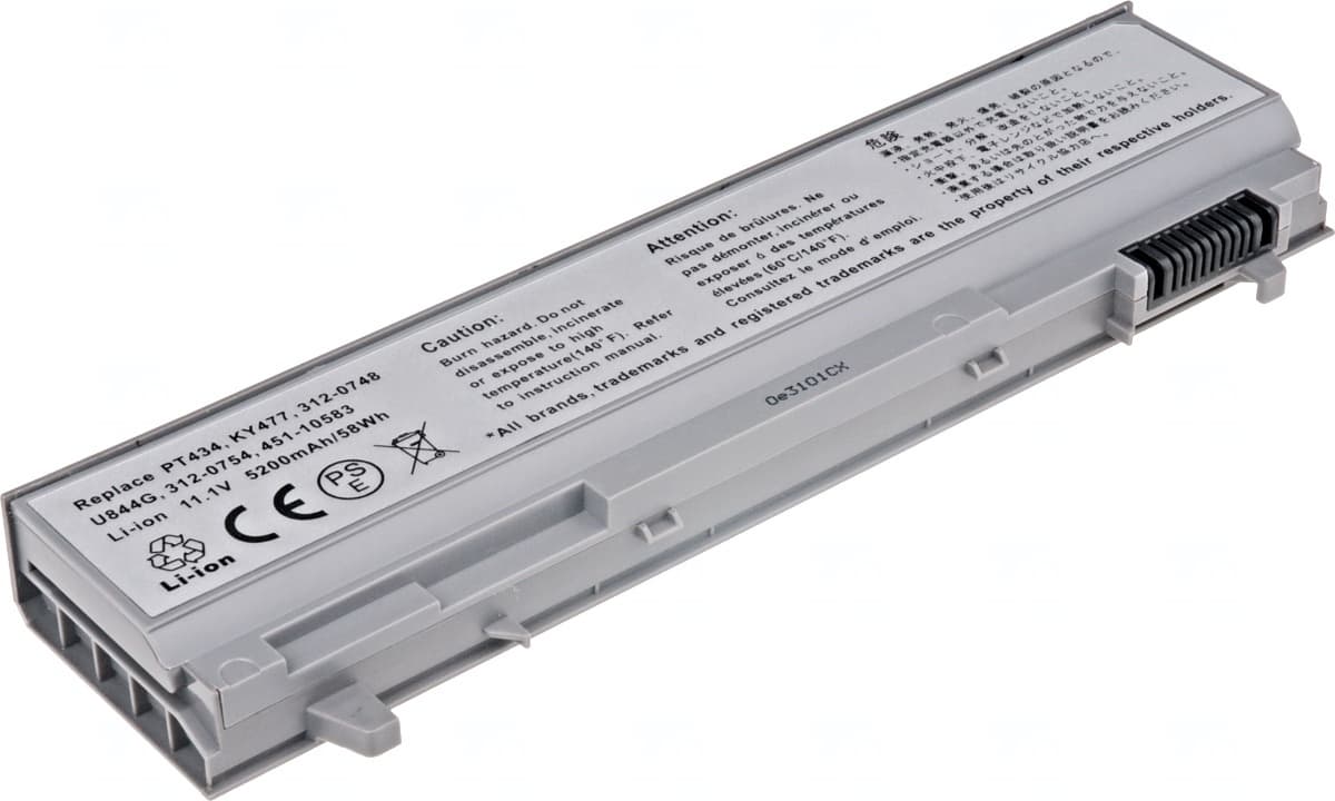 Baterie T6 Power pro Dell Latitude E6400, E6410, E6500, E6510, Precision M4400, 5200mAh, 58Wh, 6cell