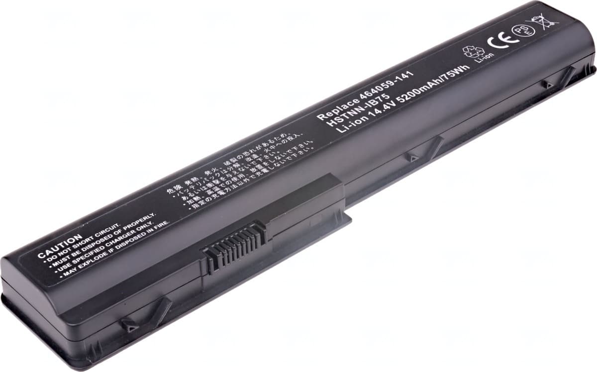 Baterie T6 Power pro HP Pavilion dv7-1000, dv7-2000, dv7-3000, dv8-1000 serie, 5200mAh, 75Wh, 8cell