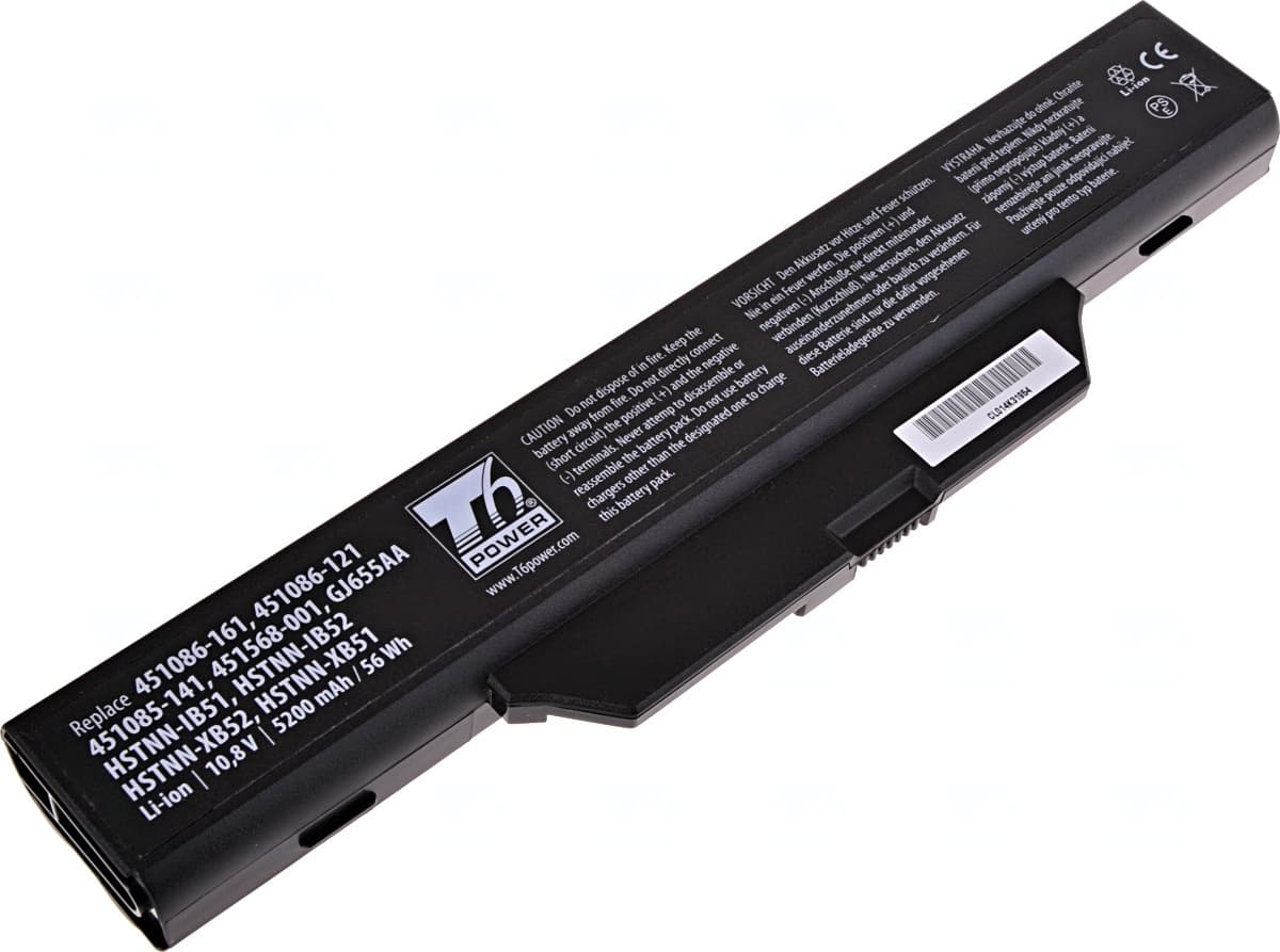 Baterie T6 Power pro HP Compaq 6530s, 6535s, 6720s, 6730s, 6735s, 6820s, 6830s, 5200mAh, 56Wh, 6cell