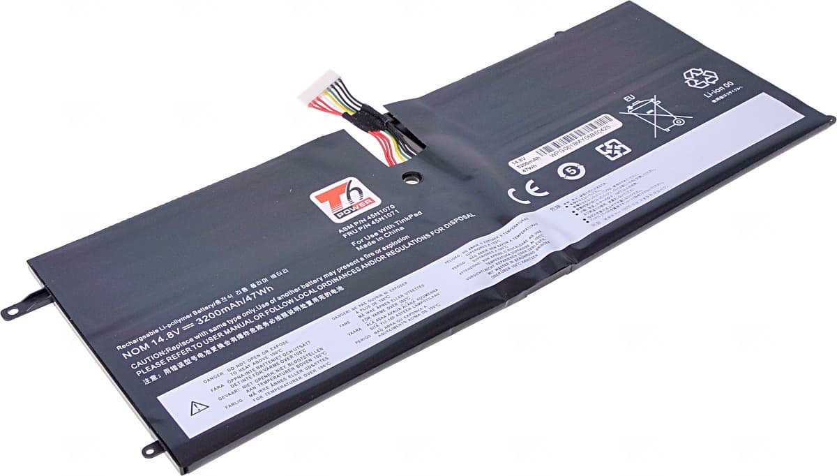 Baterie T6 Power pro Lenovo ThinkPad X1 Carbon 1st Gen, 3200mAh, 47Wh, 4cell, Li-Pol
