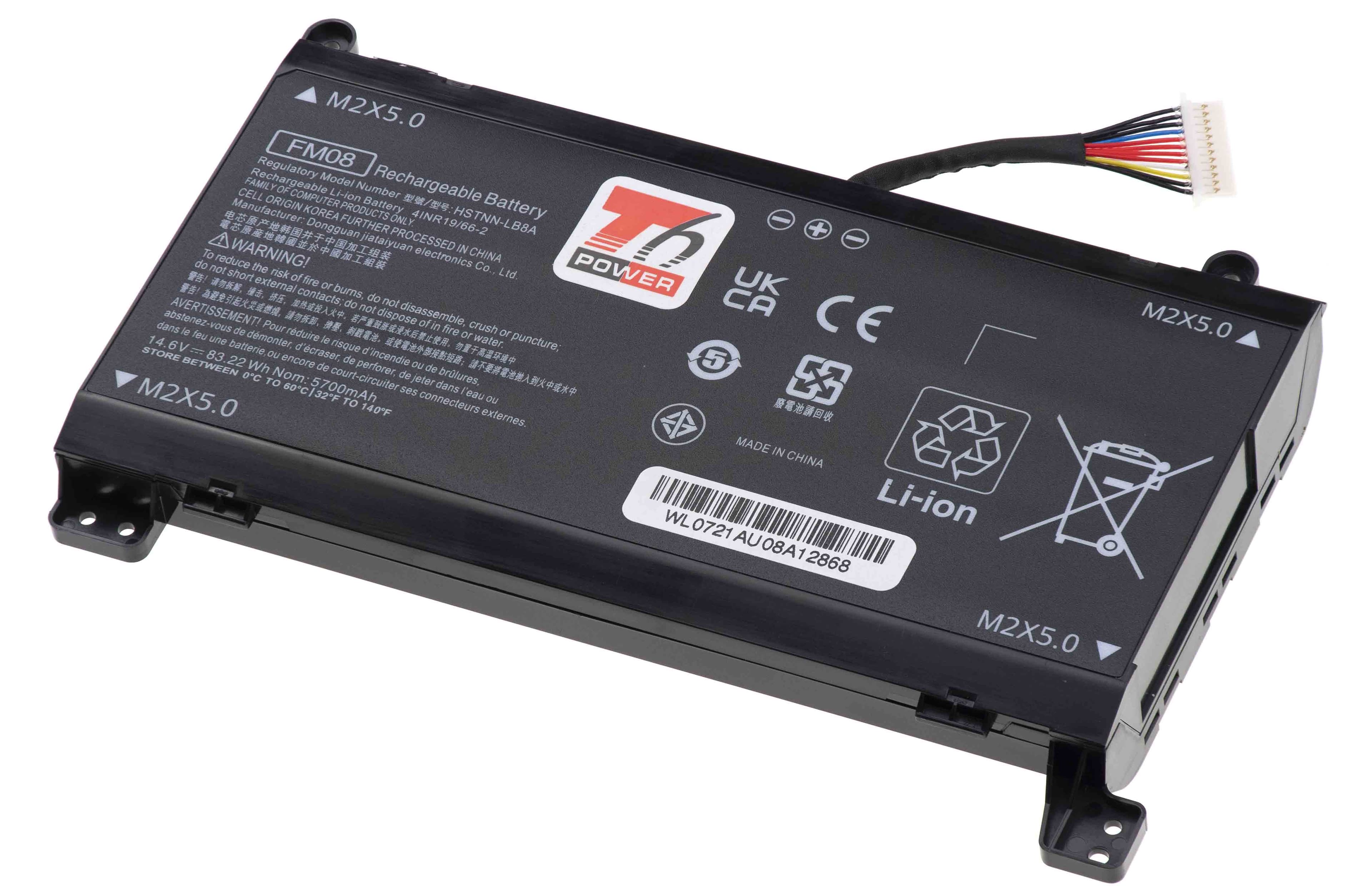Baterie T6 Power pro HP Omen 17-an000, 17-an100, 12pin, Geforce 1050, 5973mAh, 86Wh, 8cell, Li-ion