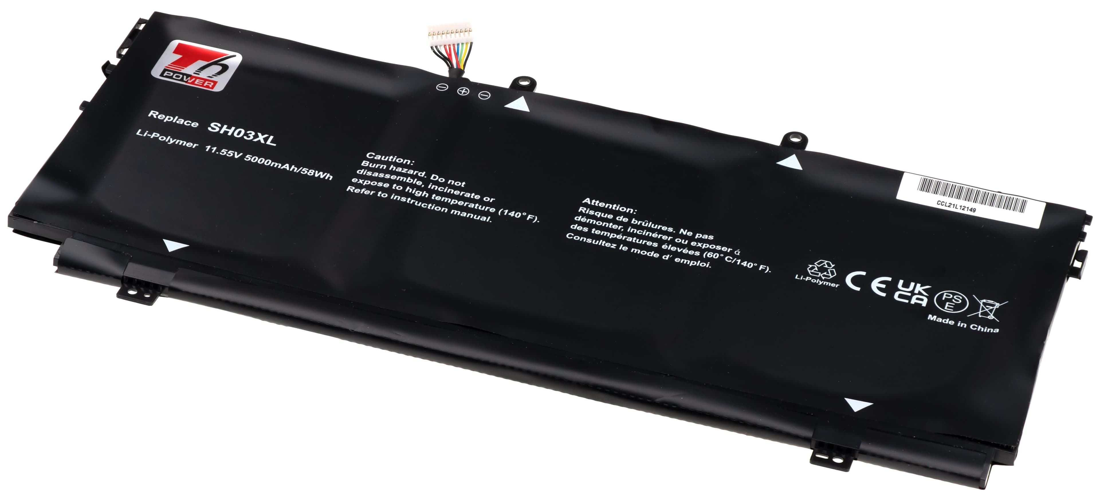 Baterie T6 Power pro HP Spectre 13-ac000 x360, Spectre 13-w000 x360, 5000mAh, 58Wh, 3cell, Li-pol
