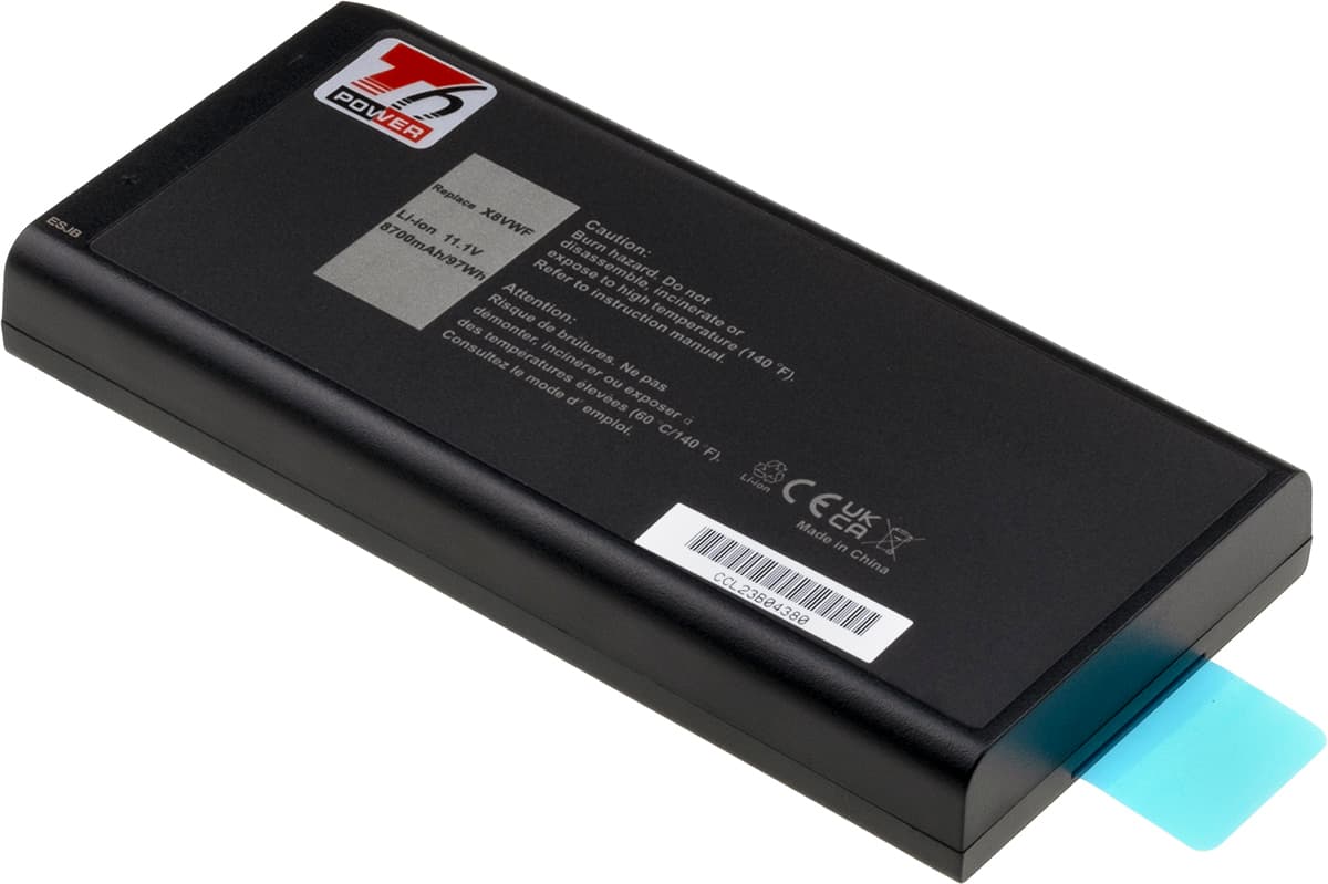 Baterie T6 Power Dell Latitude 14 5404, 5414, 14 7404, 7414 Rugged, 8700mAh, 97Wh, 9cell, Li-ion