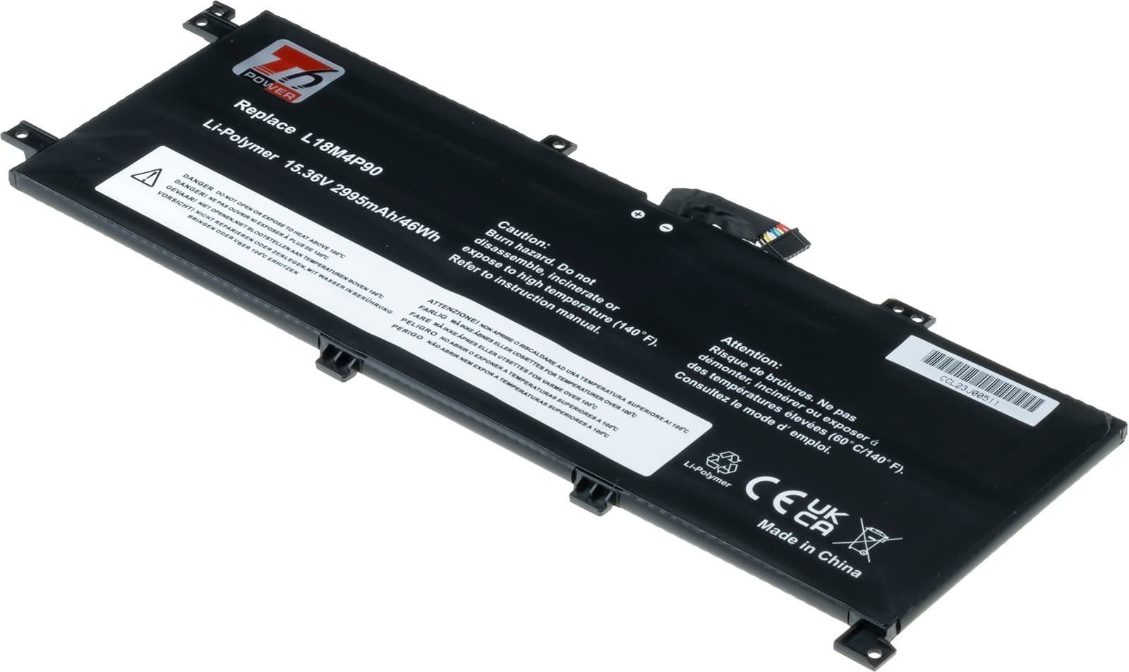 Baterie T6 Power pro Lenovo ThinkPad L13 Yoga Gen 1, Gen 2, 2995mAh, 46Wh, 4cell, Li-Pol
