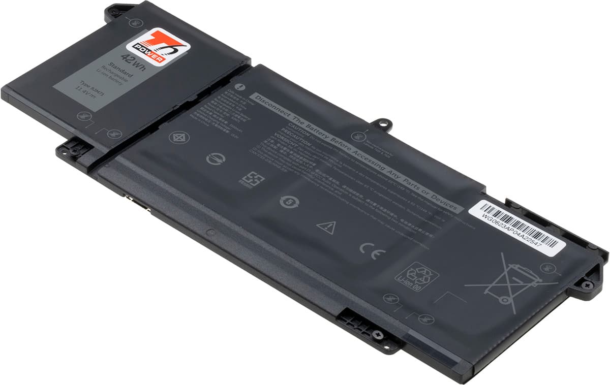 Baterie T6 Power pro Dell Latitude 5320, 7320, 7420, 7520, 3680mAh, 42Wh, 3cell, Li-pol