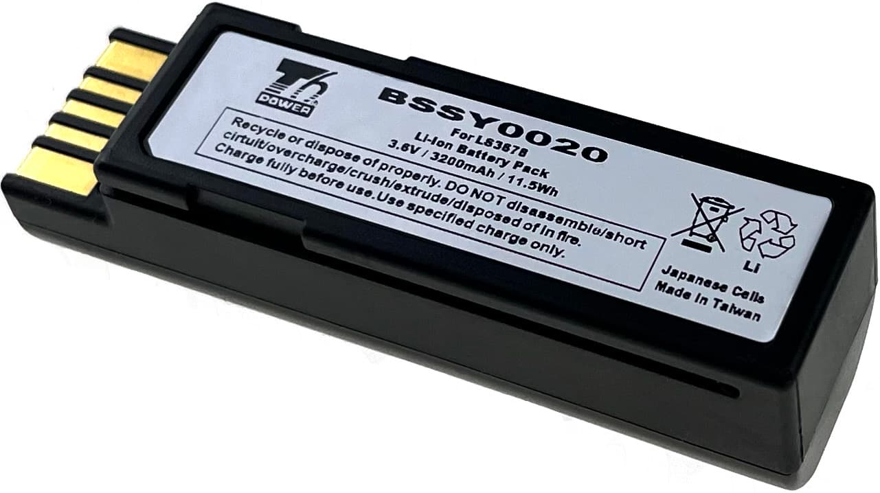 Baterie T6 Power Zebra LI3600, LI3608, LI3678, DS3600, DS3608, DS3678, 3200mAh, 11,5Wh, Li-ion