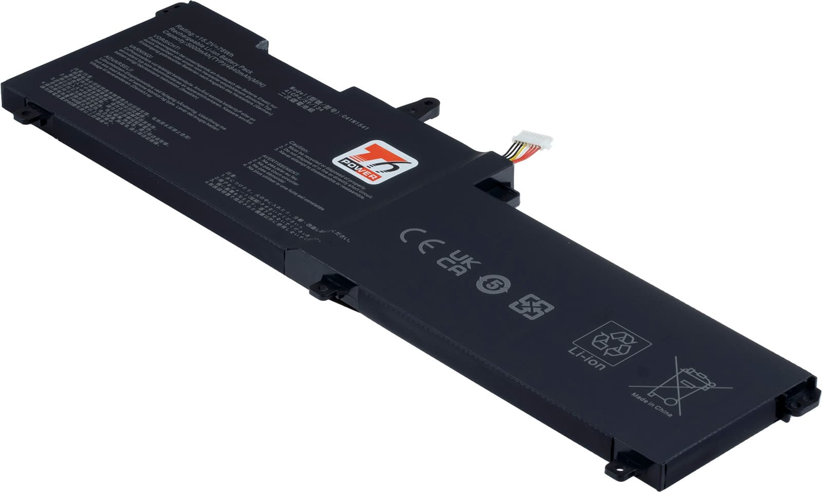 Baterie T6 Power pro Asus Strix GL702VT, GL702VS, GL702VM, GL702ZC, 5000mAh, 76Wh, 4cell, Li-poly