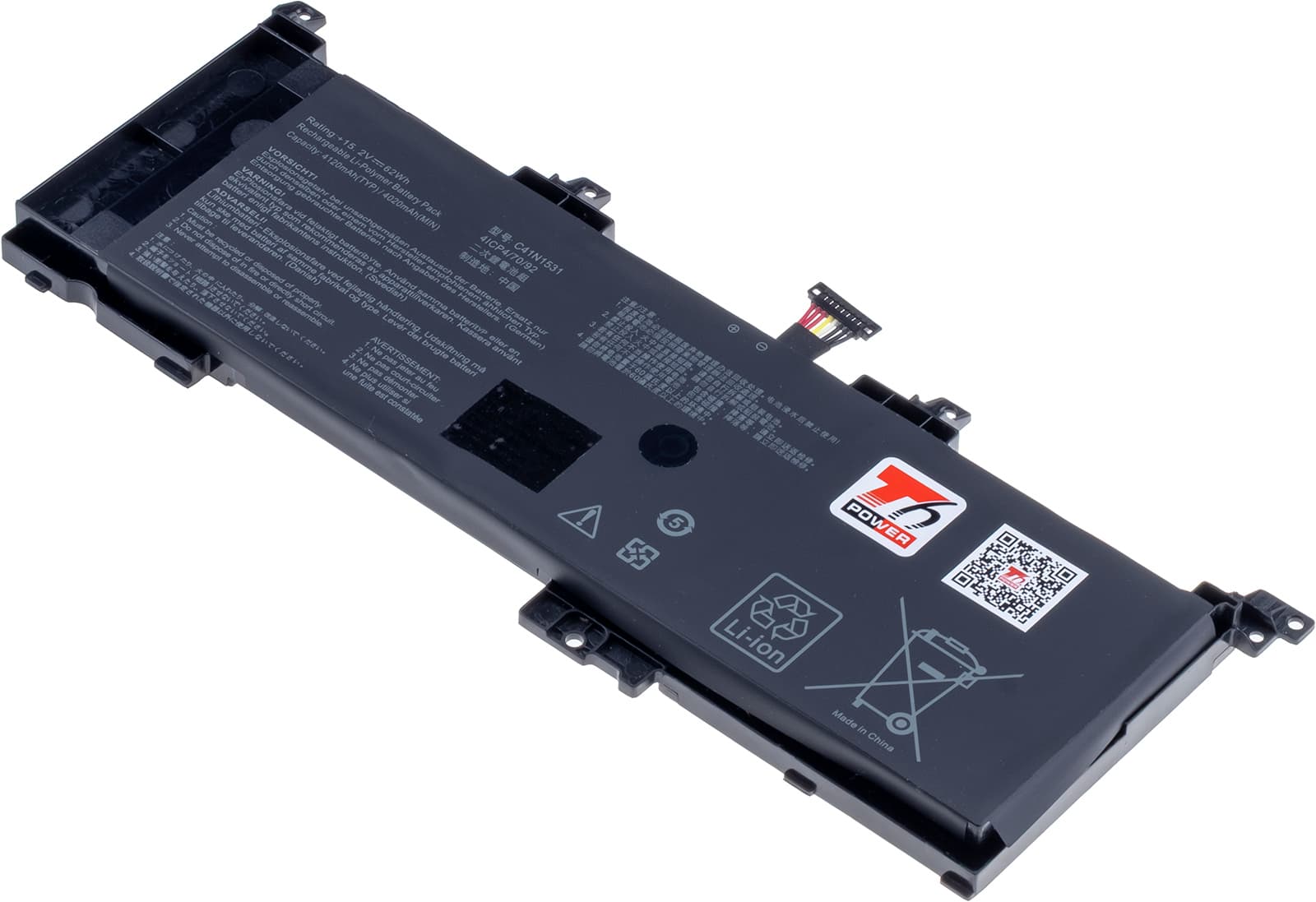 Baterie T6 Power pro Asus ROG Strix GL502VS, GL502VY, 4120mAh, 62Wh, 4cell, Li-poly