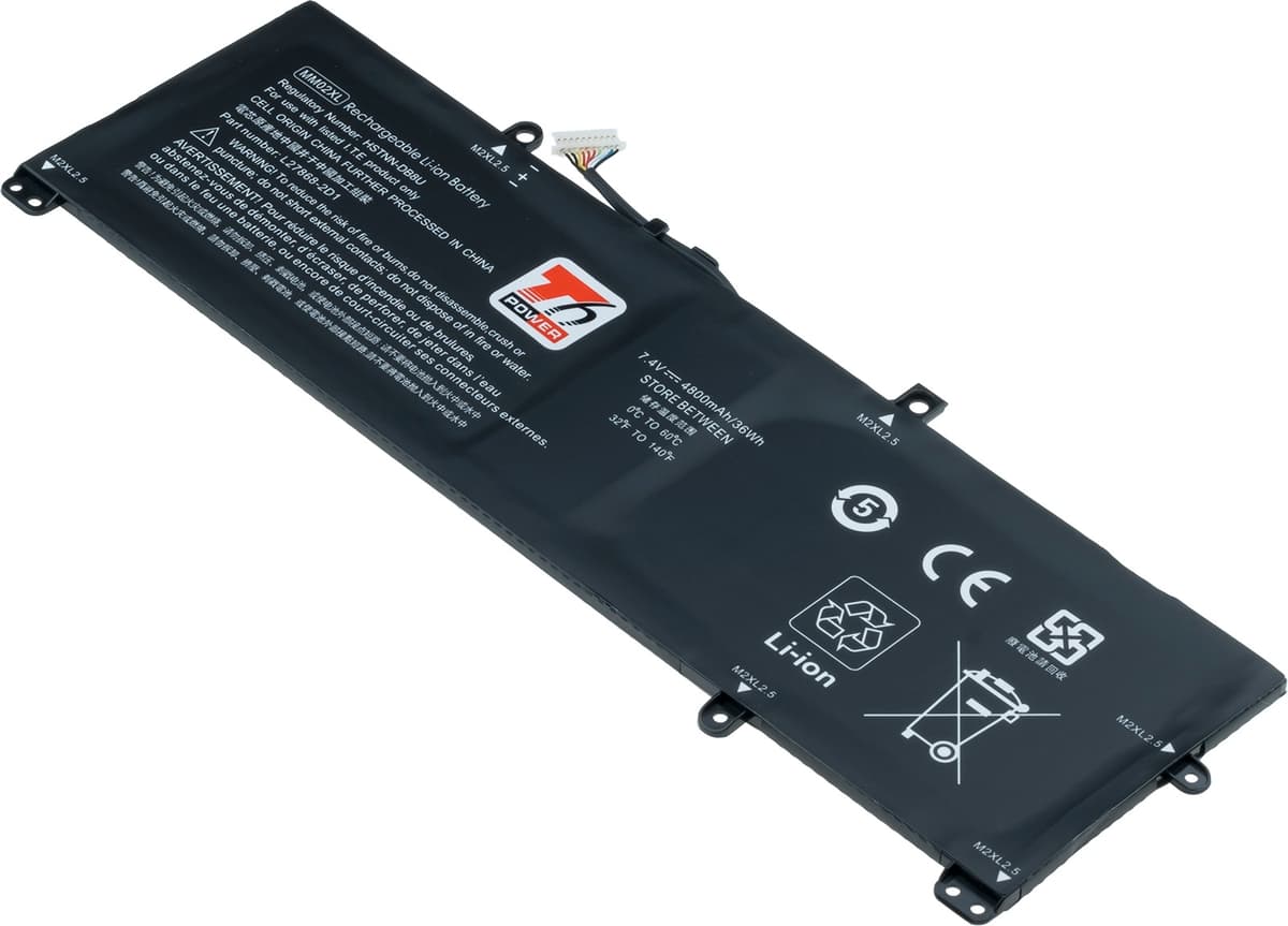 Baterie T6 Power pro HP Pavilion 13-an0000, 13-an1000 serie, 4800mAh, 36Wh, 2cell, Li-poly