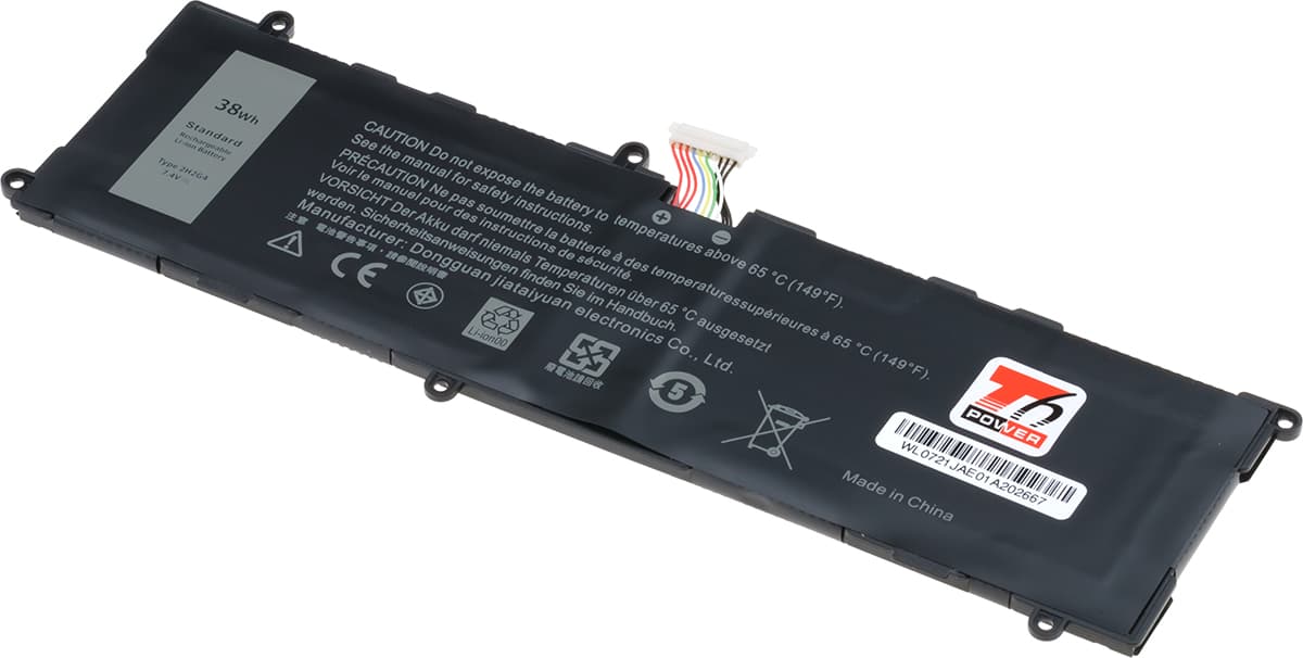 Baterie T6 Power pro Dell Venue 11 Pro 7140, 5130mAh, 38Wh, 2cell, Li-pol