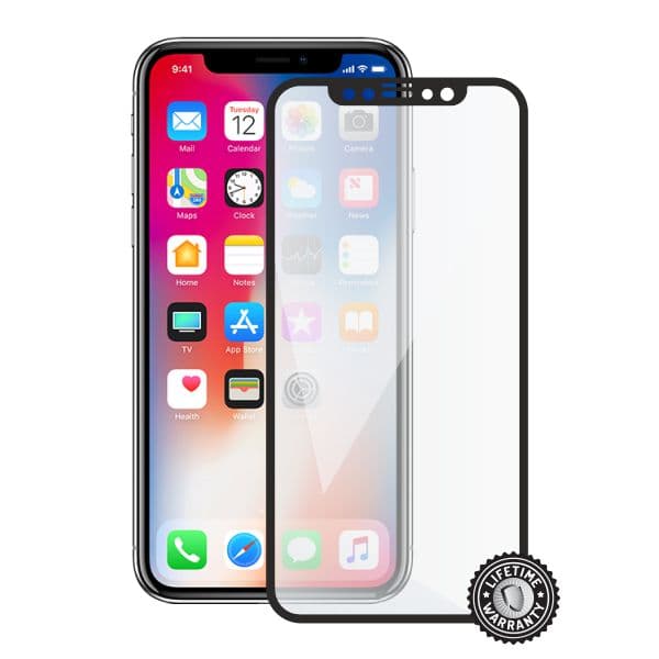 Screenshield APPLE iPhone X Xs Tempered Glass protection (full COVER black)