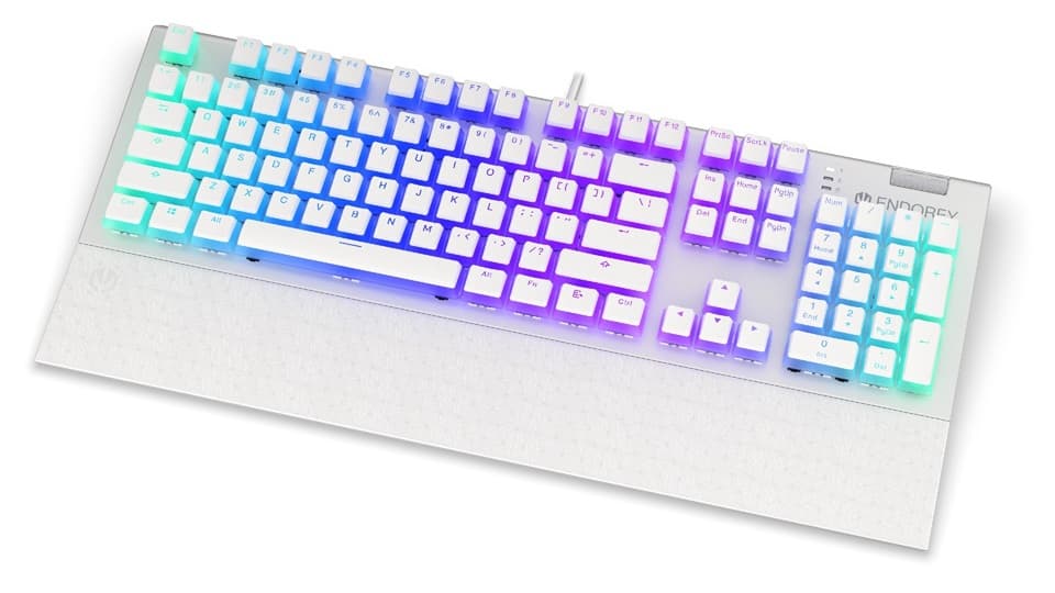 Endorfy Omnis Pudding Brown Drátové USB-A US layout Bílá