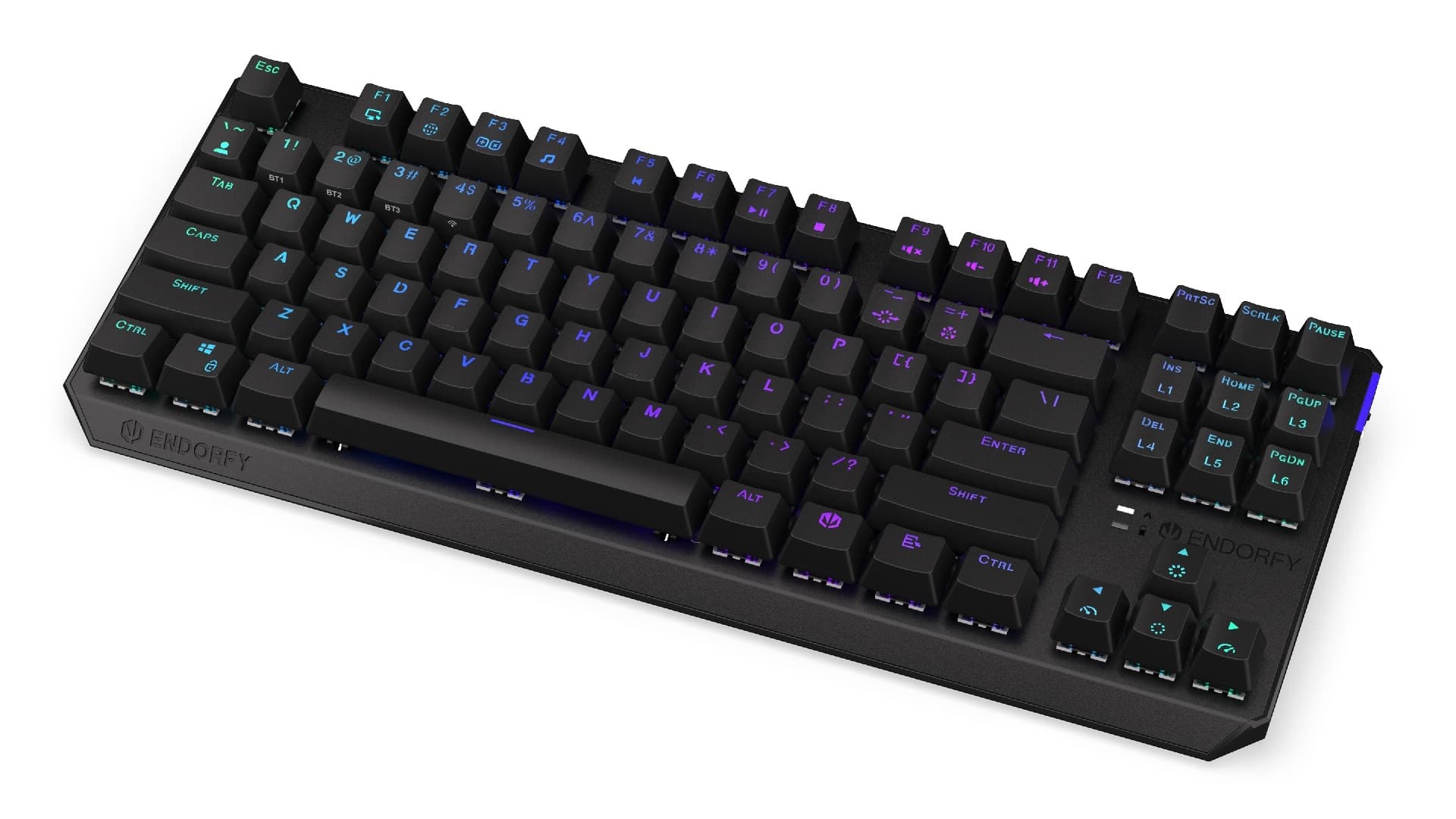 Endorfy Thock TKL Black Drátové Bezdrátové US layout Černá