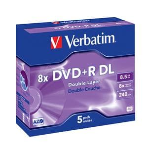VERBATIM DVD+R(5-pack)DoubleLayer Jewel 8x 8,5GB