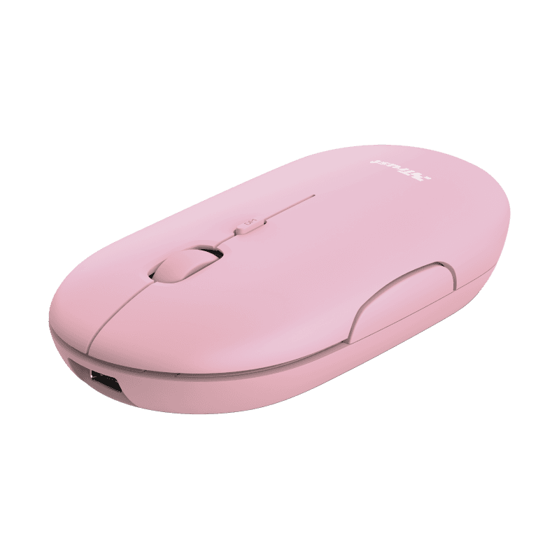 TRUST PUCK Cestovní Optická 1 600 DPI USB+BT Růžová