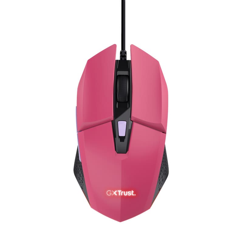 TRUST GXT 109 FELOX Herní Optická Pro praváky 6 400 DPI Drátová USB Růžová