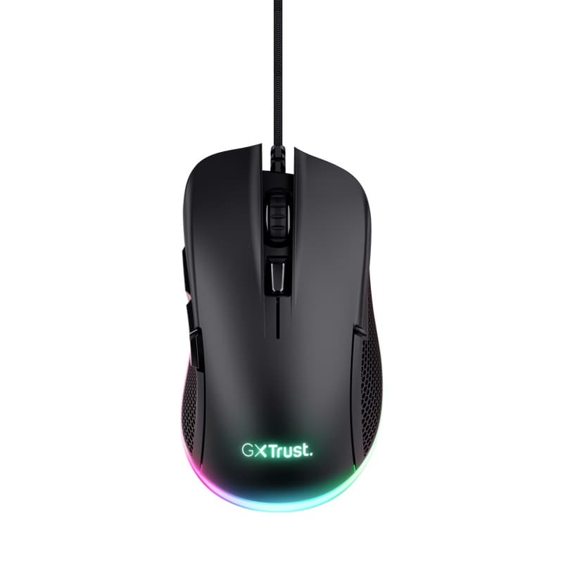 TRUST GXT 922 YBAR Herní Optická Pro praváky 7 200 DPI Drátová USB Černá