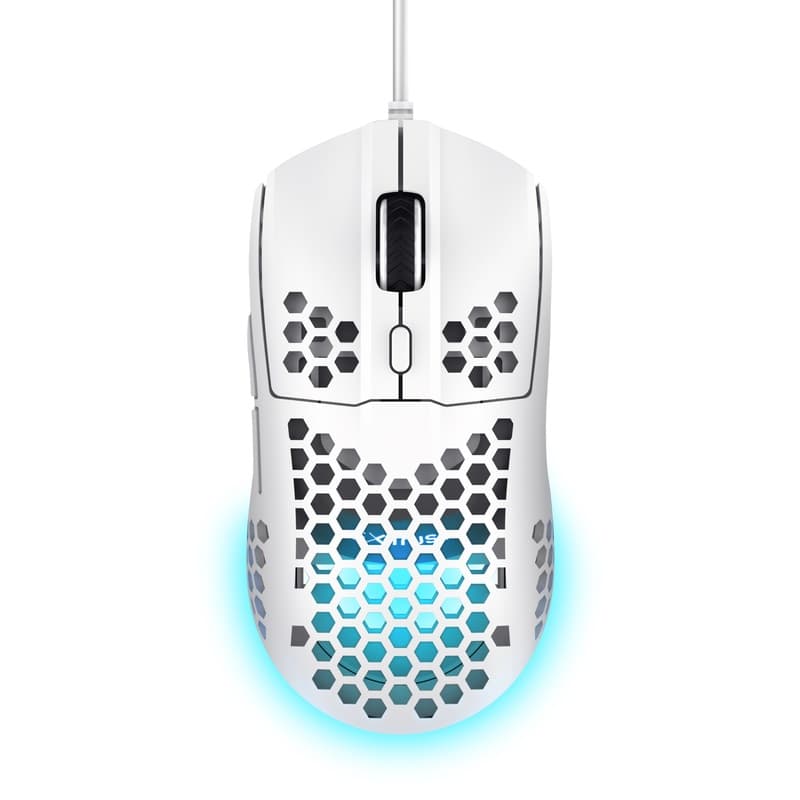 Trust Gaming GXT 928W Helox Herní Optická Pro praváky 6 400 DPI Drátová USB Bílá