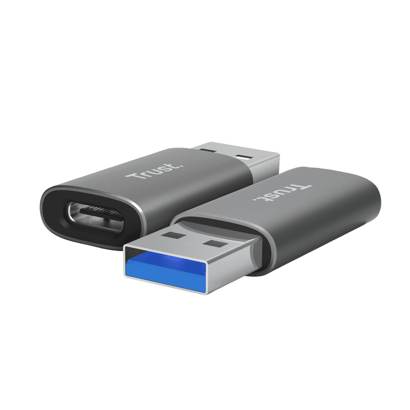 TRUST CALYX USB-A to USB-C ADAPTER 2pack