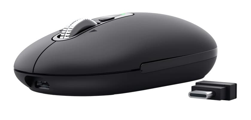 Trust Seron Slim Kancelářská Optická 3 200 DPI USB+BT Černá
