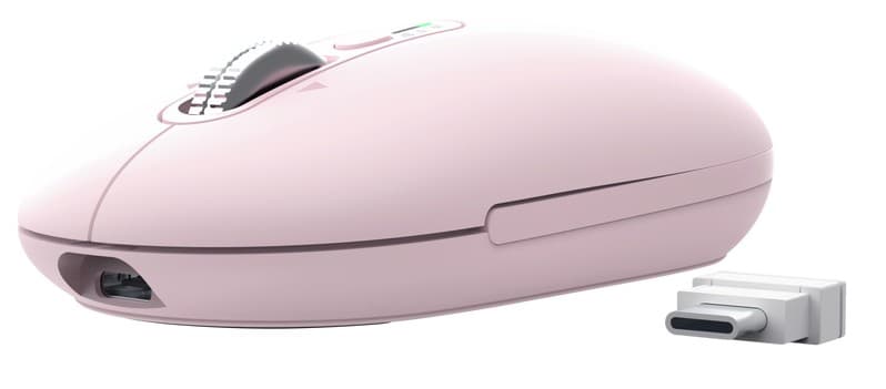 Trust Seron Slim Kancelářská Optická 3 200 DPI USB+BT Růžová