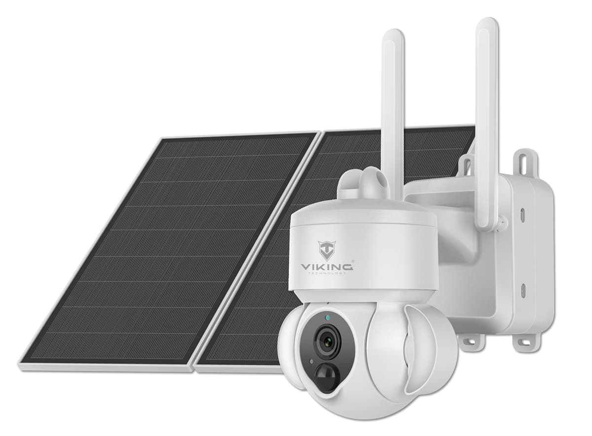 Solární HD kamera Viking HDs03 4G 20000mAh barevné noční vidění IP66 aplikace notifikace bílá