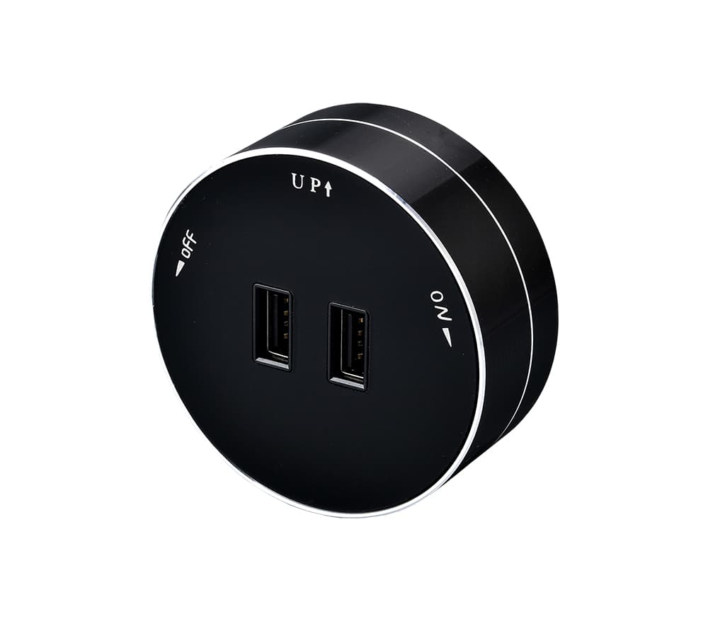 Zásuvkový modul Viking A50B, černá výstupy - 1xUSB-A výkon až 2500W 230V,16A,50Hz