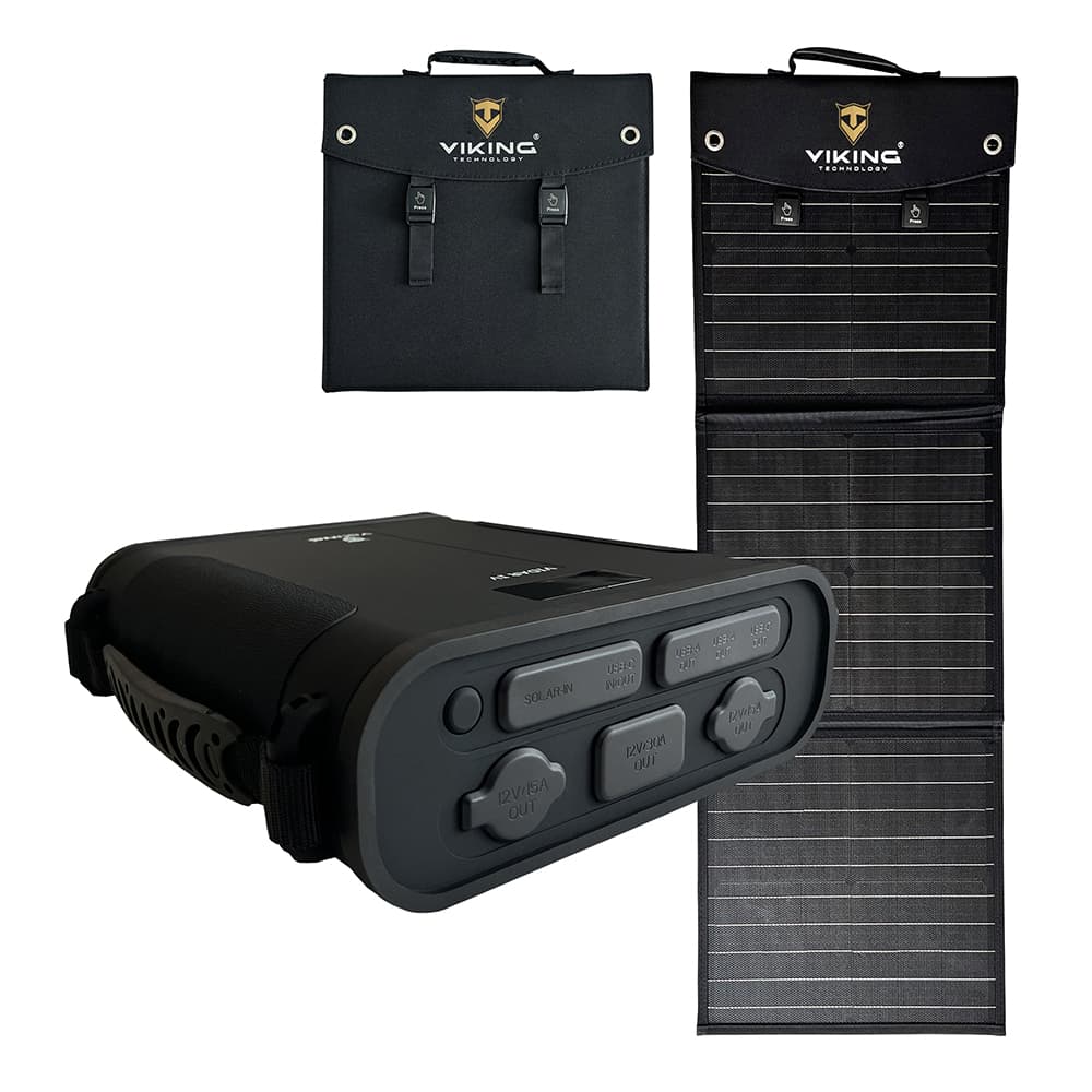 Set powerbanka Viking VIDAR IV a solární panel Viking L60 PD