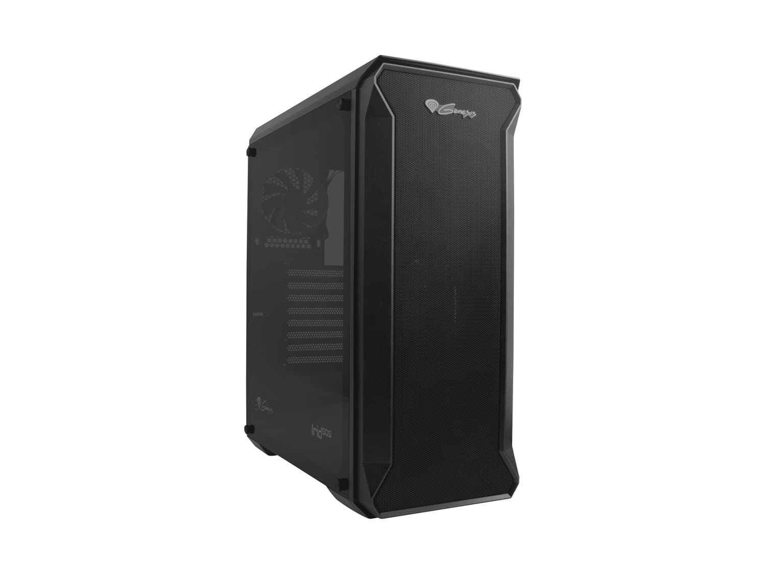 Počítačová skříň Genesis IRID 505 V2 Midi Tower Transpar. Černá