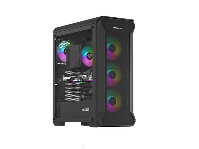 Počítačová skříň Genesis IRID 505 ARGB V2 Midi Tower Transpar. Černá