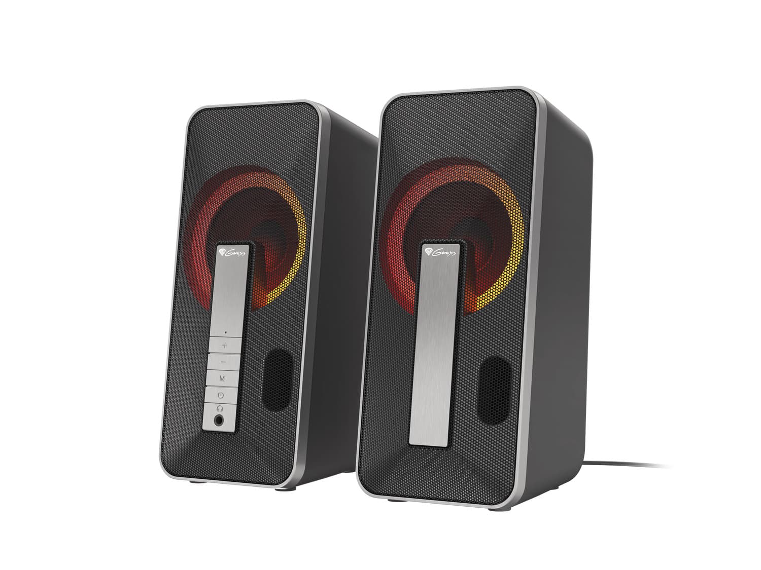 Genesis herní reproduktory HELIUM 100 RGB Stereo 10W Černá-stříbrná