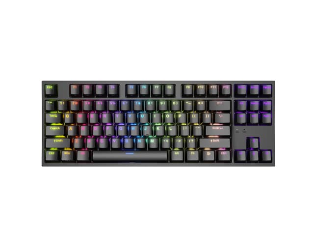 Genesis herní mechanická klávesnice THOR 404 RGB Gateron Yellow Pro Drátová USB US layout Černá