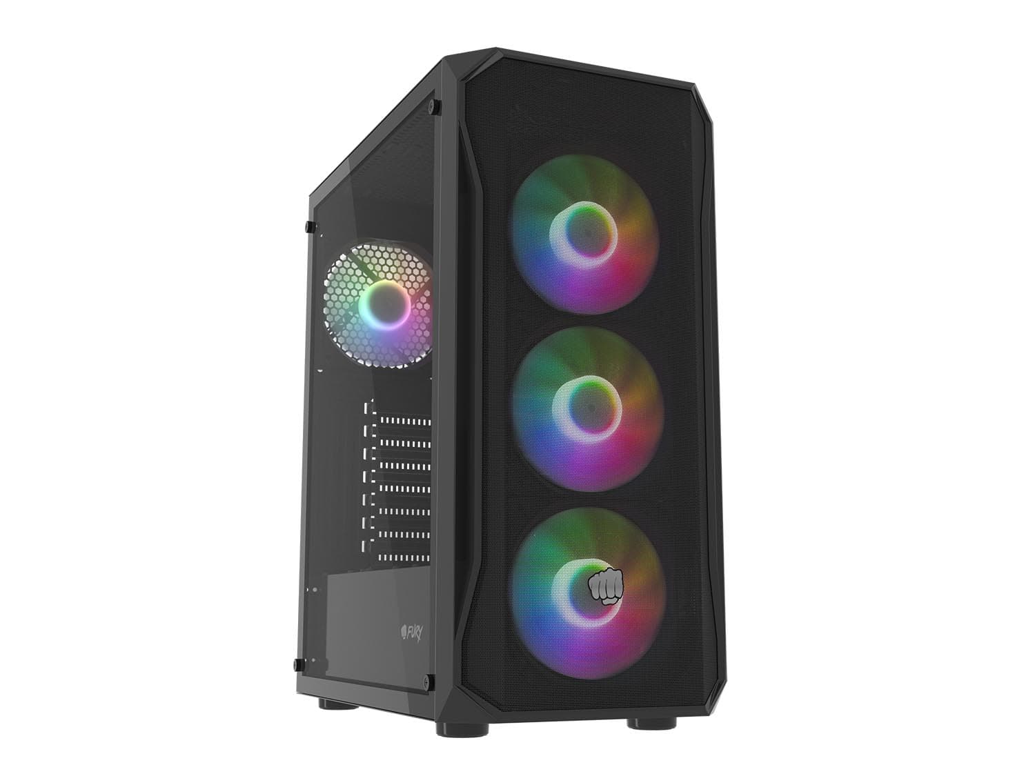 PC skříň Fury SHOBO Midi Tower Transpar. Černá