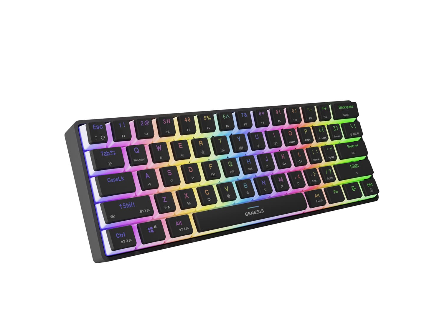 Genesis herní klávesnice THOR 660 G2 Gateron Red USB+BT US layout Černá