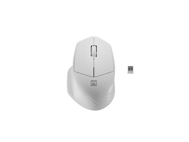 Natec optická myš SISKIN 2 Kancelářská Optická Pro praváky 1 600 DPI USB+BT Bílá