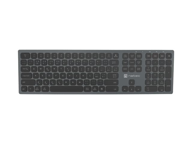 Natec klávesnice DOLPHIN Bezdrátová Bluetooth CZ-SK layout Šedá