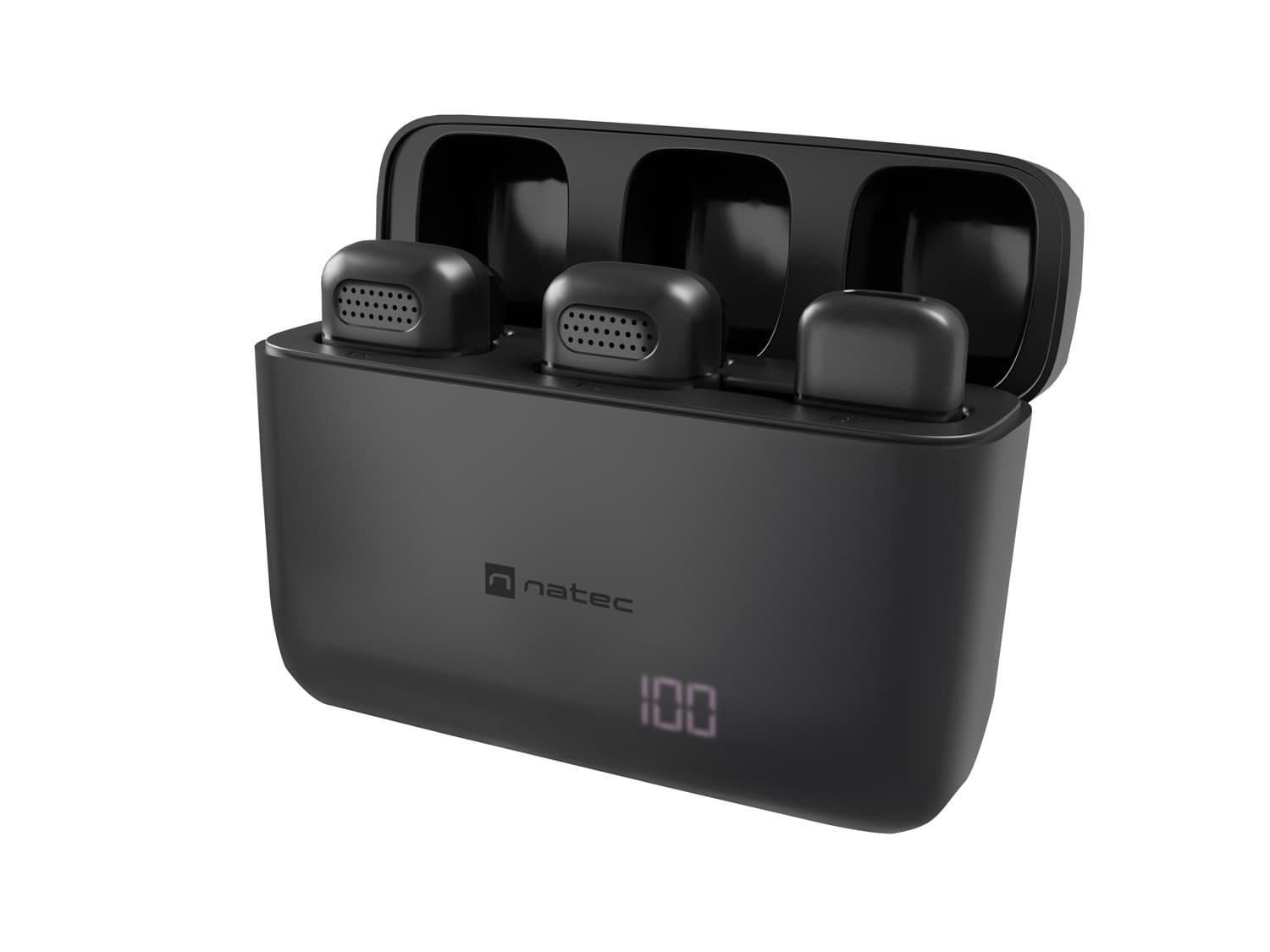 Mobilní bezdrátový mikrofon Natec HOPPER LAVALIER USB-C, 2 KS