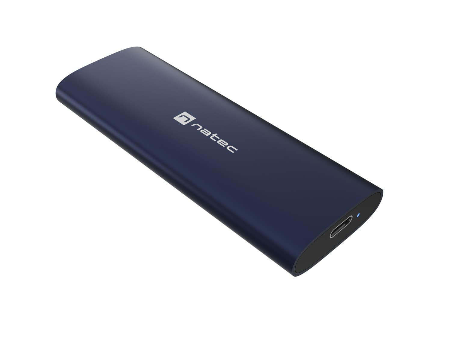 Externí box pro SSD Natec RHINO M.2 NVME LITE USB-C 3.2 GEN 2, hliníkové tělo, STEEL NAVY